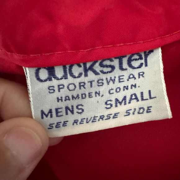 Duckster Sportswear Red Jacket Windbreaker Rain Snap Lightweight Men's Small - Picture 5 of 5